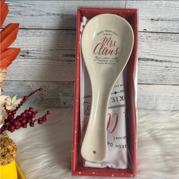 Mrs. Claus Spoon Rest & Tea Towel Gift Set - Picture 1 of 5